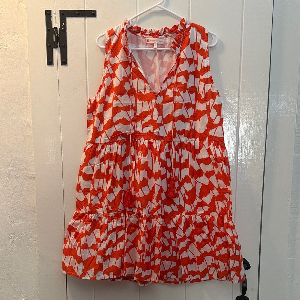Jude Connally Orange and White Floral Dress